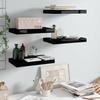 VidaXL Floating Wall Shelf 4 Pcs High-gloss Black 40x23x3.8 Cm MDF
