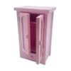 Dollhouse Bedroom Pink Mini Wooden Wardrobe Model Dollhouse Miniature Furniture Decor Diy Scene Accessories Toy