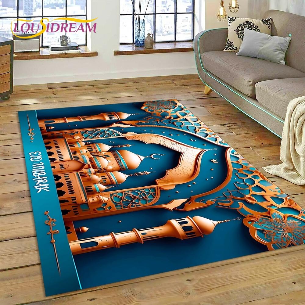 Muslim Islam Prayer Kneeling Poly Mats Mandala Rug Carpet for Living Room Bedroom Home Decor,Non-slip Decoration for Sofa Gift