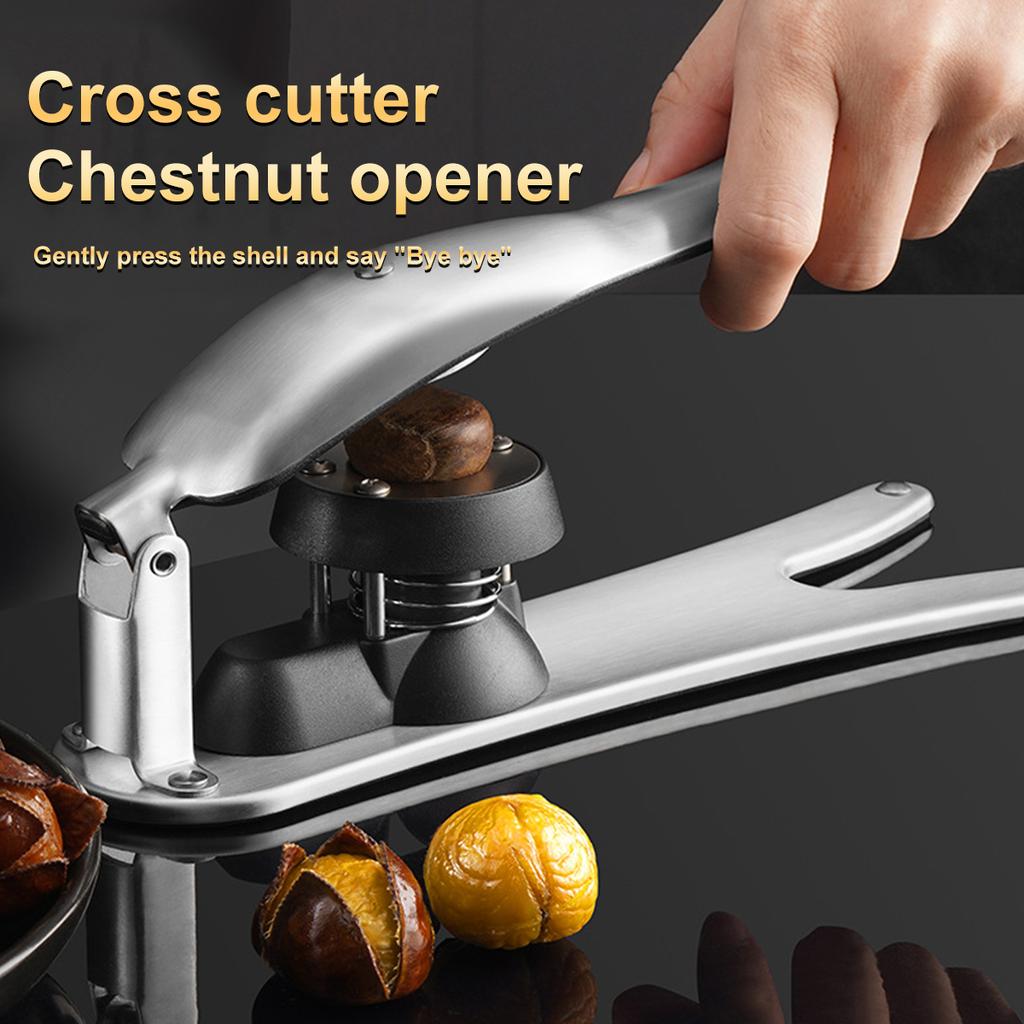Chestnut Clip Nut Opener Cutter Gadgets 2 In 1 Quick Walnut Pliers Metal Nutcracker Sheller Kitchen Cutter Kitchen Accessories