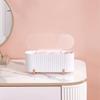 Transparent Dustproof Cosmetic Organizer: Cotton Swab, Makeup Remover, Sponge, Lipstick Storage Box with Lid.