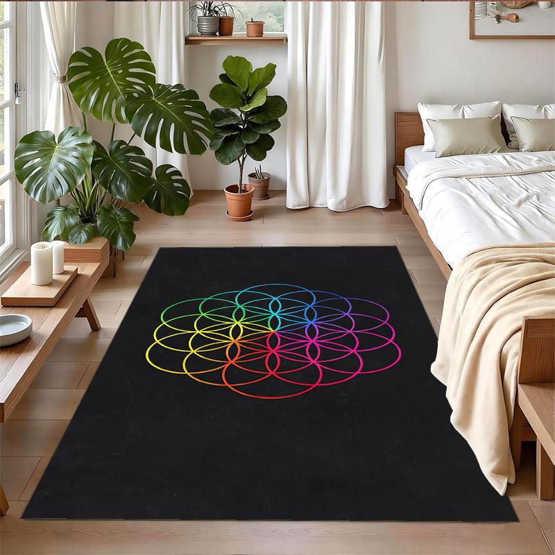 Crystal Velvet Rug Soft Non Slip Indoor Floor Mat Home DecorColdplay