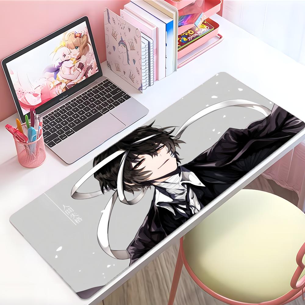 Cool Stylish Anime Bbungo Stray Dogs Mouse Pad Large Thick Desk Pad Stitched Edges Gaming Mouse Mat For Pc
