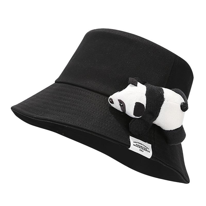 Cartoon cute panda bucket hat ins designer niche basin hat Korean version of college style couple hat