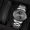 Reloj de Hombre con Correa de Acero Personalizado Creativo Luminoso Calendario Impermeable Automático Cuarzo