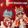 Dragon Head Hat Material Kit Non-woven Fabric Chinese New Year Spring Festival Photo Prop DIY Kids Handmade Cartoon Dragon Head Hat