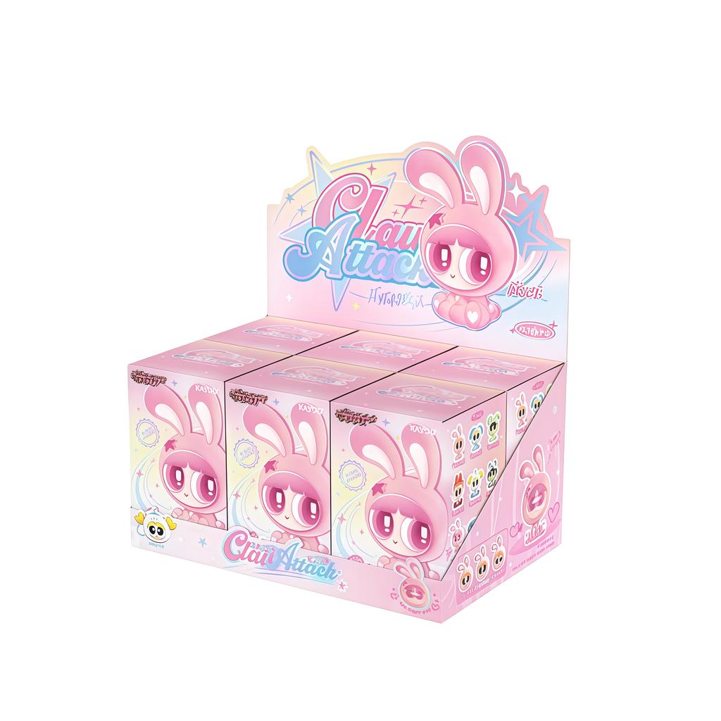Original KAYOU The Powerpuff Girls Spinning Claw Claw Attack Force Series Blind Box Anime Character Collection Toy Gift