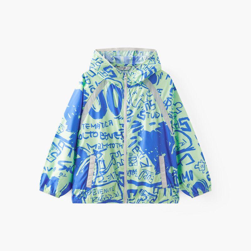 [Anti-Uv] Mqd Children s Clothing Boys  Sun Protection Clothing Summer New Hooded Jacket Top Children s Thin Clothing Light green 120cm