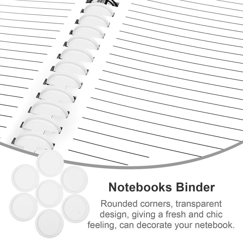55Pcs Plastic Loose Leaf Binder Discs 360 Degree Flip Detachable Expansion Discs for Notebooks Photo Albums Planners Scrapbooks