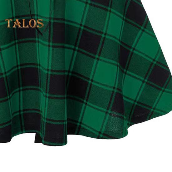 Women Plaid Print Mini Skirt Elastic High Waist Skater Skirt A-Line Spring Autumn Girl Hip Hop Style Skirt Clubwear