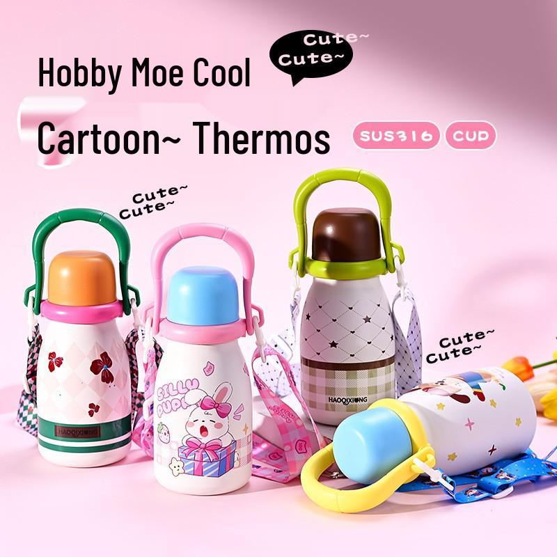 316 Stainless Steel Kids Thermos Cup with Double Capacity and Portable Handle