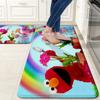 Sesame Street4 Flannel Kitchen Mat Christmas Soft Area Rug Non Slip Floor Carpet Home Decoration