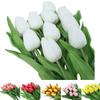 10Pcs Lifelike Artificial Tulips for Table Centerpiece Porch Window Display