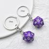 Colorful Acrylic 20-Sided Dice Shaker Pendant for Handmade Jewelry