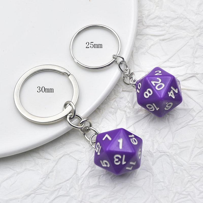 Colorful Acrylic 20-Sided Dice Shaker Pendant for Handmade Jewelry