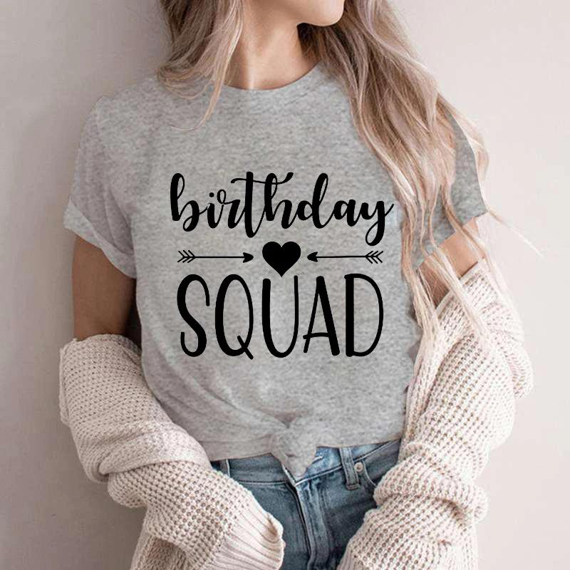 It's My Birthday T-shirt Friends Girls Birthday Squad Team Crew Party Group Tee Shirt 2024 Y2k Funny Graphic Tops Women Clothing
