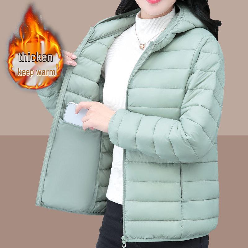 Women's Quilted Cotton-Padded Coat, 2024 Fall/Winter New Style, Loose Fit, Plus Size for Middle-Aged Moms.