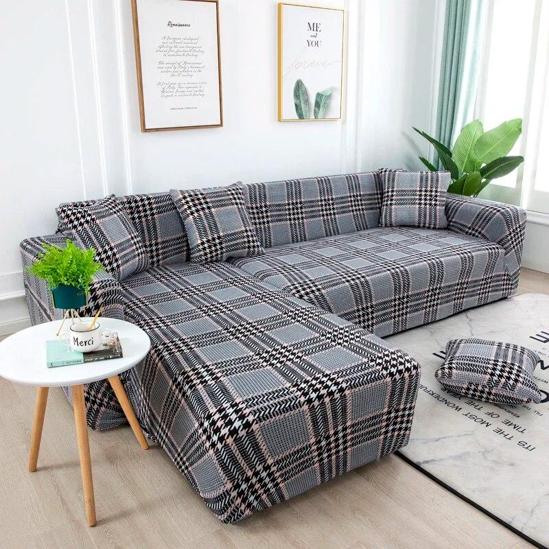 Elastic Sofa Slipcovers Sofa Covers for Living Room Housse Canape 1/2/3/4 Seat Couch Cover Stretch Sectional Furniture Protector