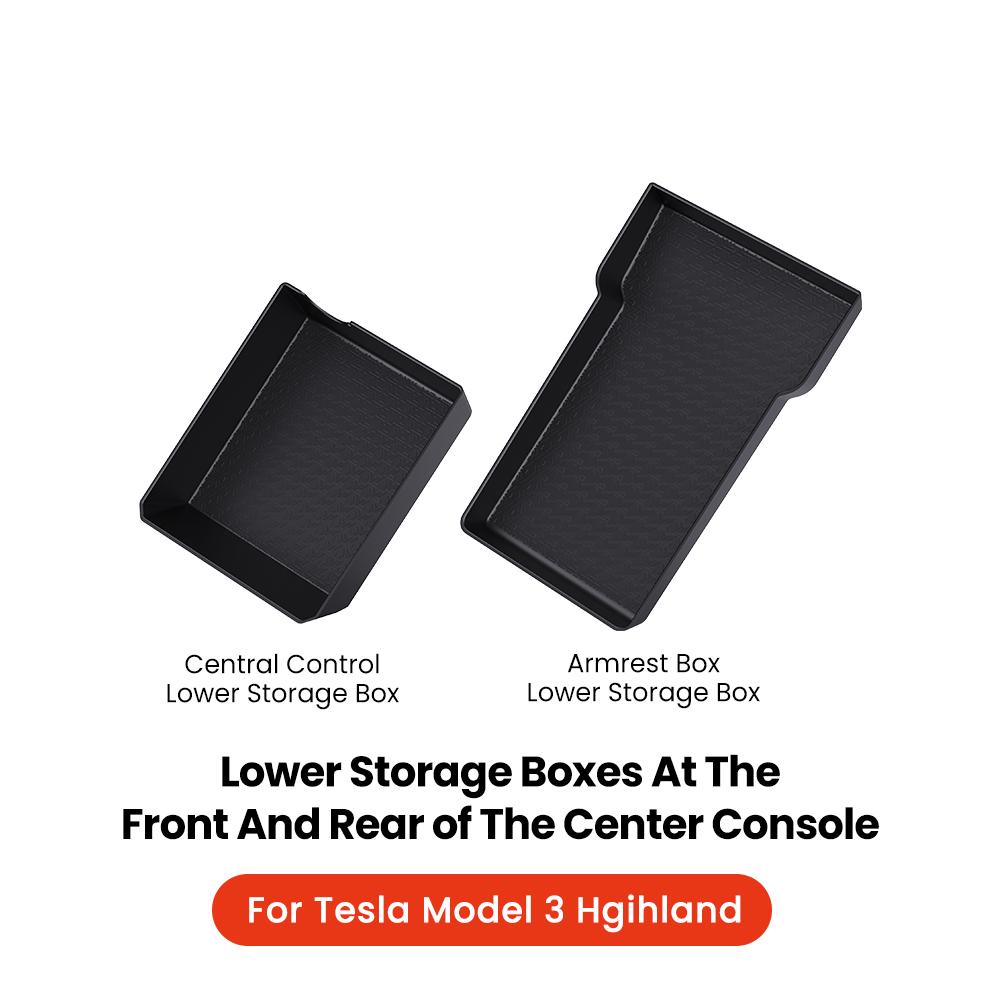 

YZ for Tesla Model 3 Y Highland 2025-2025 central control lower storage box handrail box underlay waterproof mat Box Accessories
