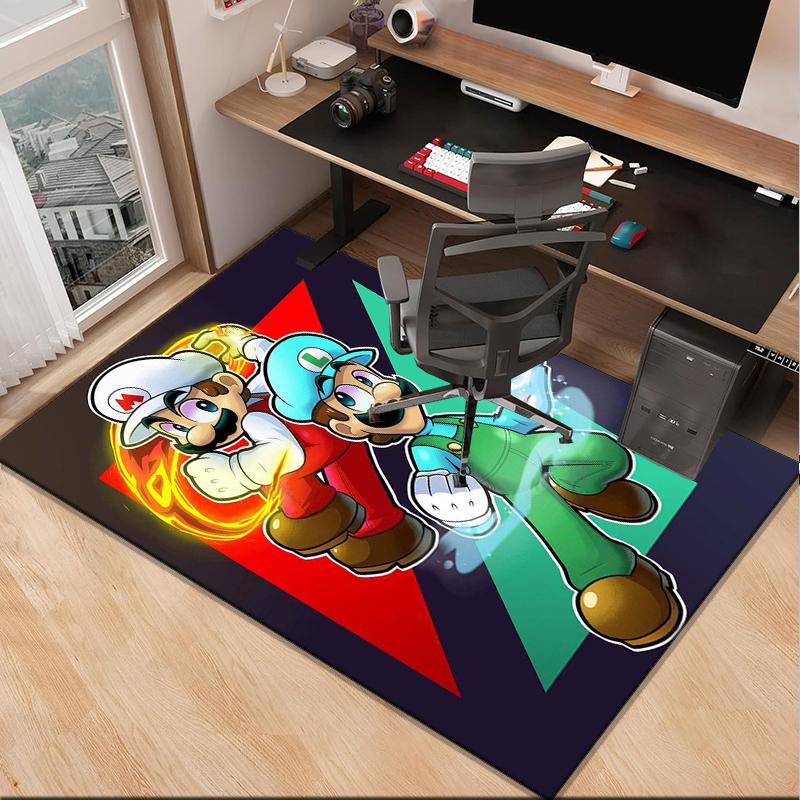 Princess Peach Adventure Office Rug Chair Mat, Game Carpet, Suitable for Front Door, Bedroom, Living Room, Desk, Holiday Gift