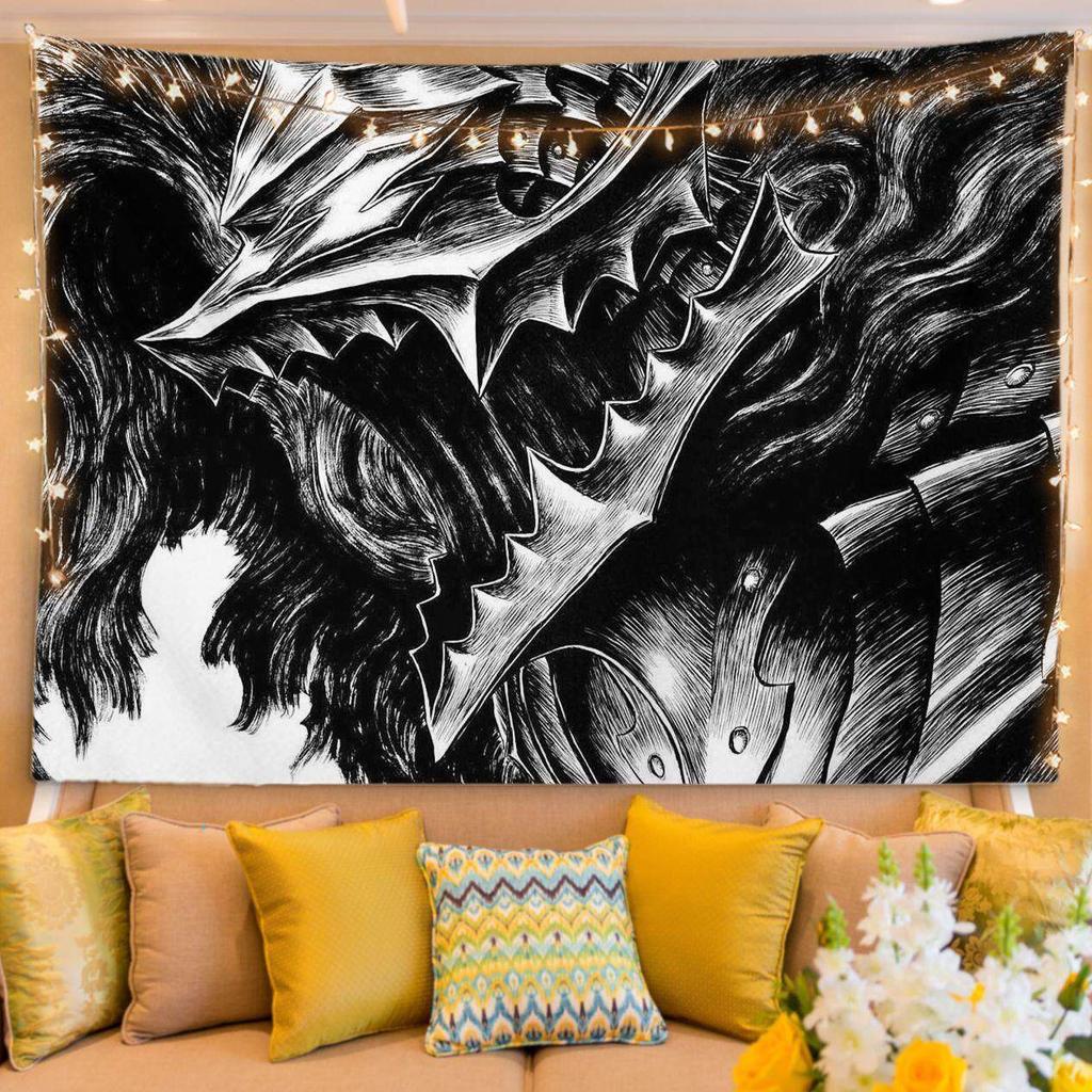 Berserk Anime Wandteppich Wandbehang Manga Kunst Wanddeko Für Schlafzimmer Wohnheim Wohnzimmer Heimdekoration