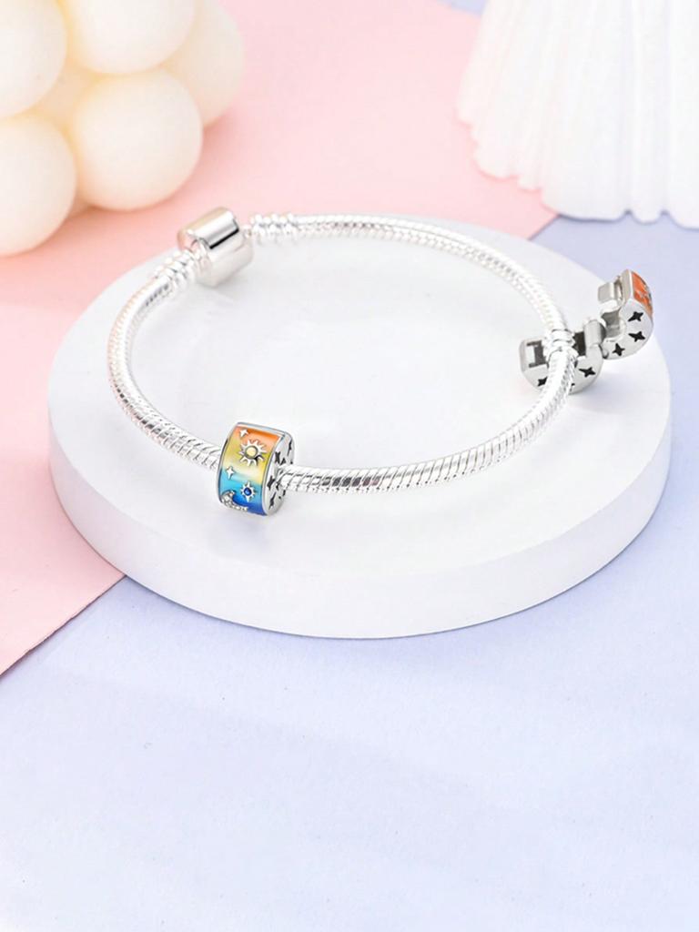 Charms Plata Stars And Moon Beads Clips And Spacers Copper Plated Fit Copperoriginal Bracelet For Jewelry Making Diy Charm