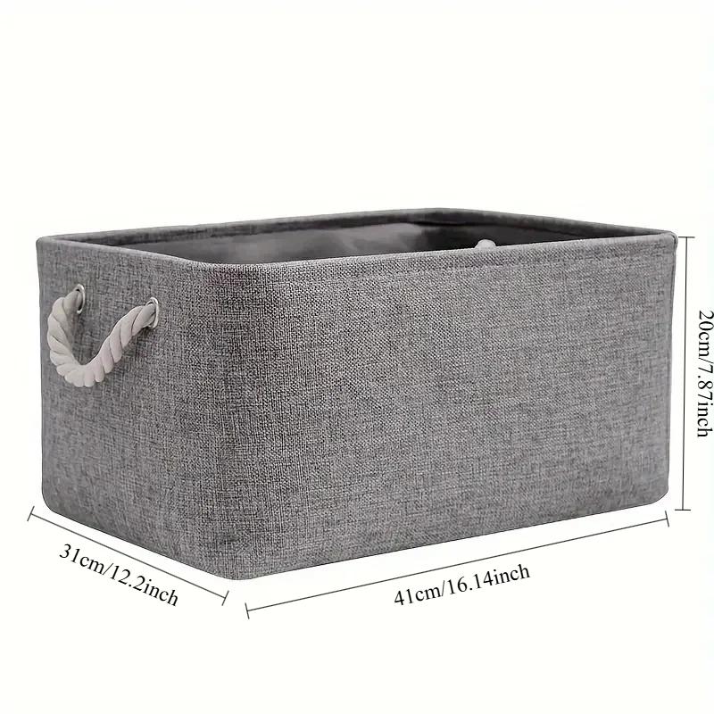 1pcs Cotton Linen Fabric Storage Basket Multi-Functional Home Organizer for Clothes Toys Clutter Foldable Storage Bin