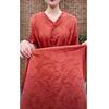 Retro Ethnic Embroidered Cotton Jacquard Midi Dress - Slim Fit, Cinched Waist, Trendy Summer Style