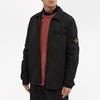 Stone Island Single Pocket Solid Color Logo Embroidered Polo Jacket Men jackets Black 761512619-V0029
