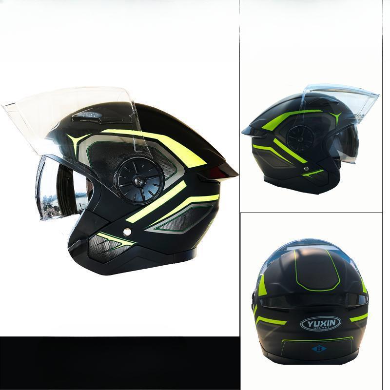 New National Standard Helmet Electric Car Autumn and Winter Universal Male and Female Removable Scarf Anti-fog Warm Winter Cold Protection HD Mirror