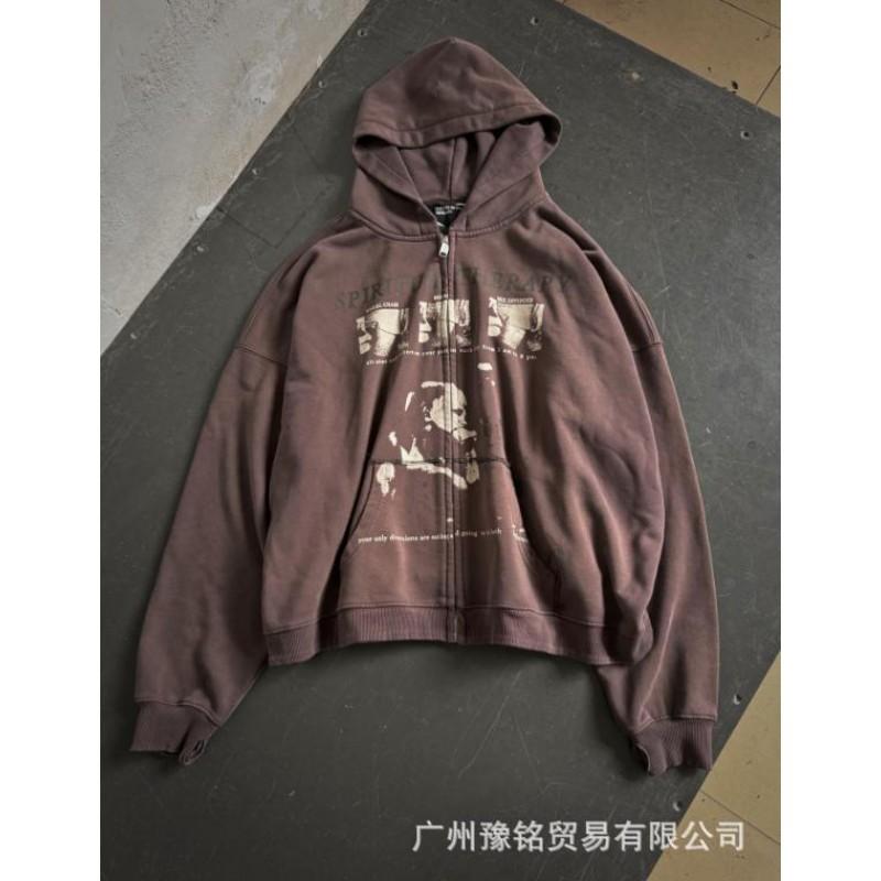 Unisex Oversized Cotton Graphic Print Hoodie Streetwear Loose Fit Casual Sweatshirt
