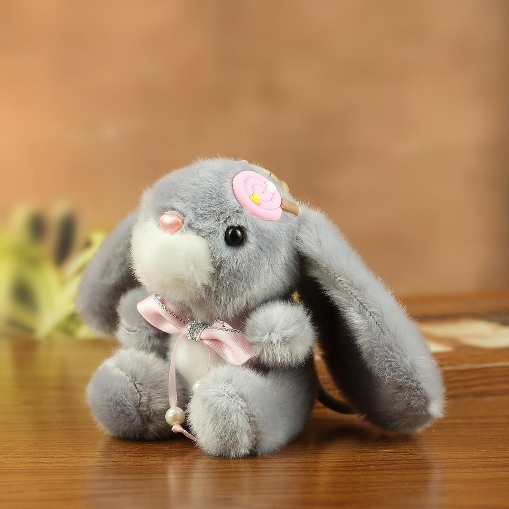 Plush Bunny Keychain With Pp Cotton Fill For Kids And Girls Gift