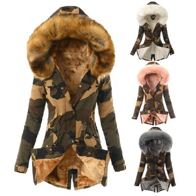 Ladies Coat Womens Winter Warm Thick Long Jacket Hooded Overcoat