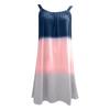 Vestido largo de espagueti sin mangas con estampado degradado a la moda para mujer
