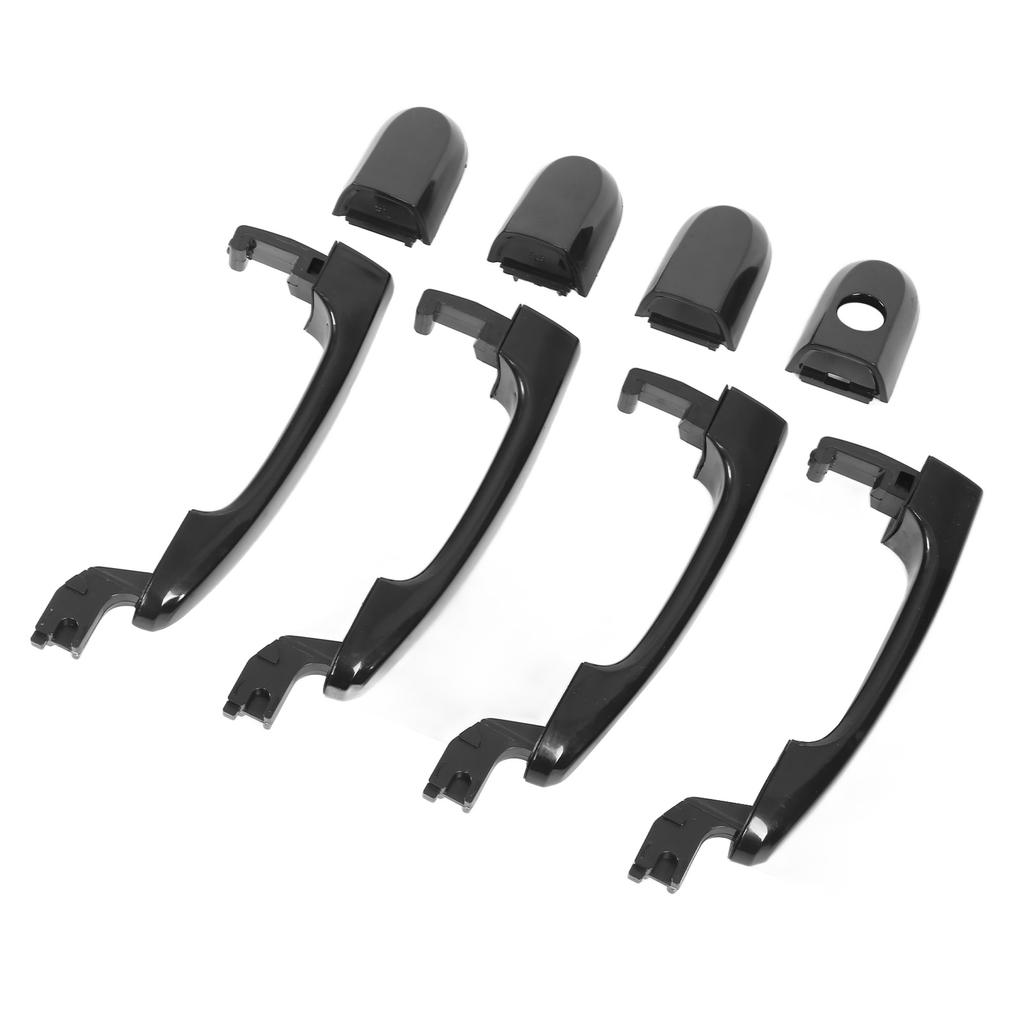 Exterior Door Handle with Cap 826511F010 Black ABS Replacement for Kia Sportage 2005‑2010