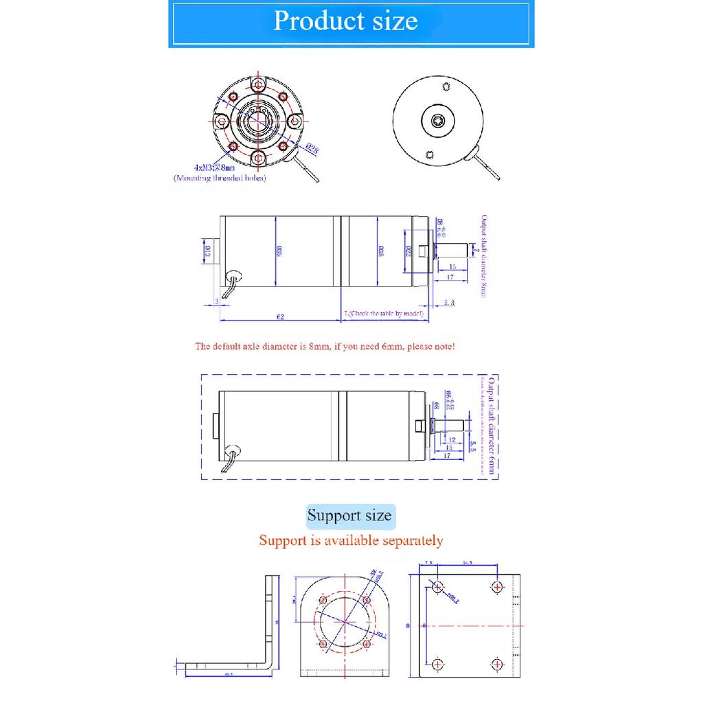 36-36ZY Hohes Drehmoment Niedrige Geräuschentwicklung Lange Lebensdauer Reversibel Einstellbare Geschwindigkeit Getriebemotor 100kg.cm 12V 24V DC Planetengetriebemotor