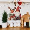Painted Santa Claus and Reindeer Living Room Entrance Home Wall Decoration Stickers