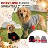 Gemütlicher Haustierpullover mit Herz-Patch – Warmer Winterpullover für kleine Hunde & Katzen