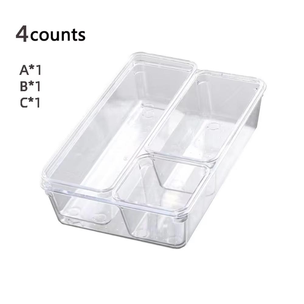 Drawer Organizers Plastic Clear Acrylic Non Slip Non Cracking kitchen drawer organizer Stackable Bathroom Drawer Organizer Trays