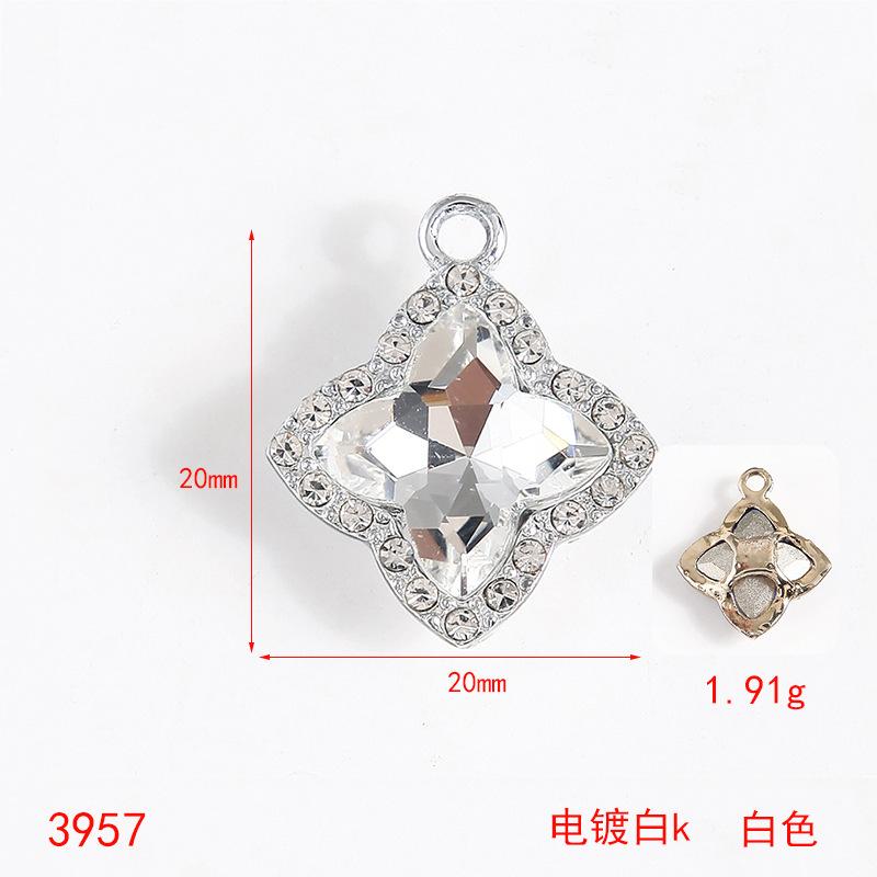 Taoxin Crystal Gemstone Pendant Electroplating Simple Fashion Jewelry Accessories DIY Necklace Pendant Alloy Jewelry