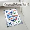 Avontuurlijke Reis Thema Kristal Fluweel Tapijt Gepersonaliseerde Custom Naam Tekst Zachte Vloermat Huisdecoratie