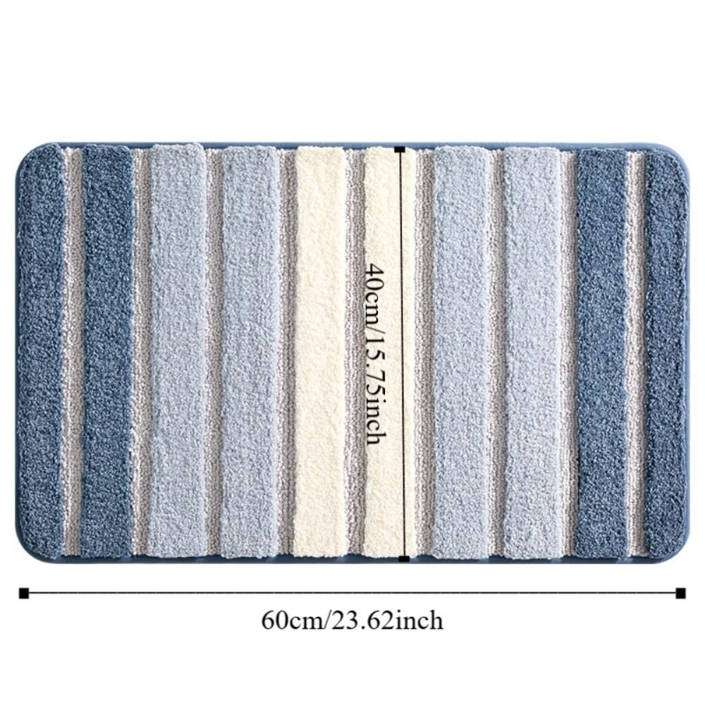 Thickened Stripe Bath Mat Absorbent Floor Mat Bathroom Accessories Entrance Mat  Bath Room