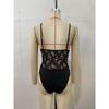 Summer Hot Selling European American Style Sexy Lace Deep V-neck Spaghetti Strap Y2K Babe One-piece Bodysuit