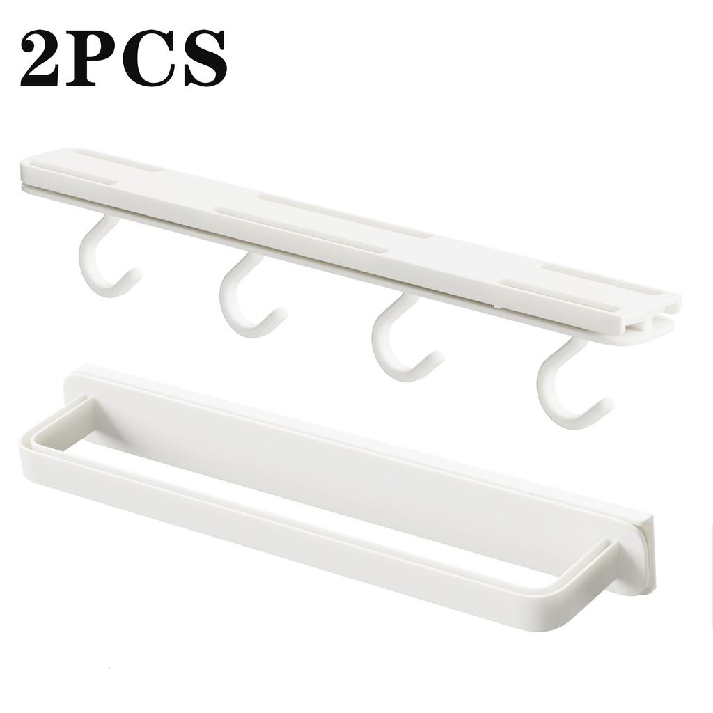 4/6 Ganci Ripiano Portaoggetti Armadio Abs/Metallo Sotto Ripiani Tazza Tazza Appendino Bagno Cucina Organizzatore Appeso Supporto