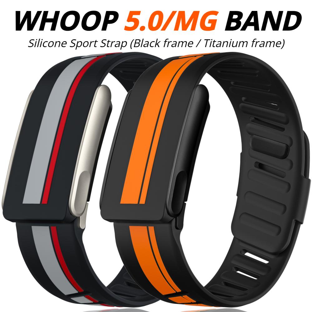 Cinturino per Orologio Sportivo per WHOOP 5.0/MG in Silicone Regolabile Impermeabile Morbido Resistente all'Usura Cinturino di Ricambio per WHOOP 5.0 ECG-MG