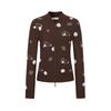 JUZUI Women's Animal Jacquard Knit Jacket