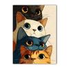 Nordic Wall Art Cute Stacked Cats Animals Canvas Painting Nordic Style Poster Prints Bedroom Living Room Wall Decor