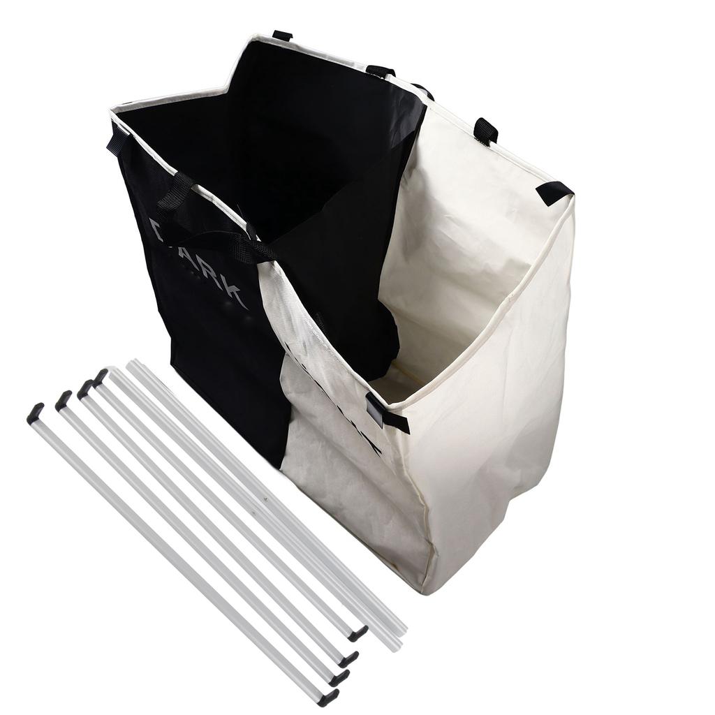 Double Laundry Hamper 2 Section Large Capacity Foldable Laundry Hamper Cloth Basket with Aluminum