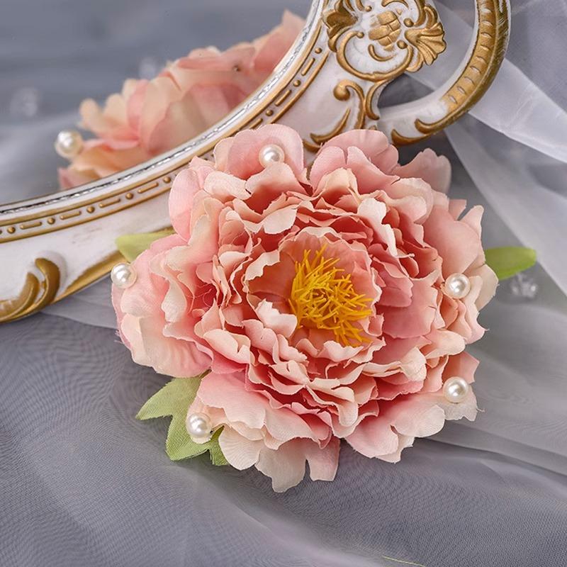 

Пион цветок, головной убор ханьфу шпилька античный шелковый цветок свежие ювелирные аксессуары цветок аксессуары для волос головной убор клип