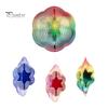 Weatherproof Wind Spinner Hexagon 3D Colorful Bird Reflector Highly Reflective Indoor Outdoor Hexagonal Garden Yard Farm Hanging Chime Deterrent